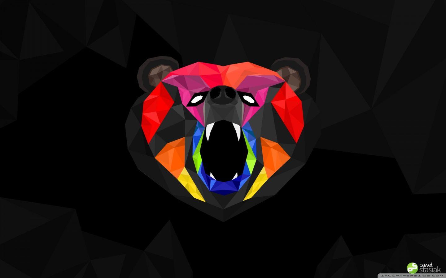 1440x900 Bear Polygon Ultra HD Desktop Background Wallpaper for 4K UHD TV
