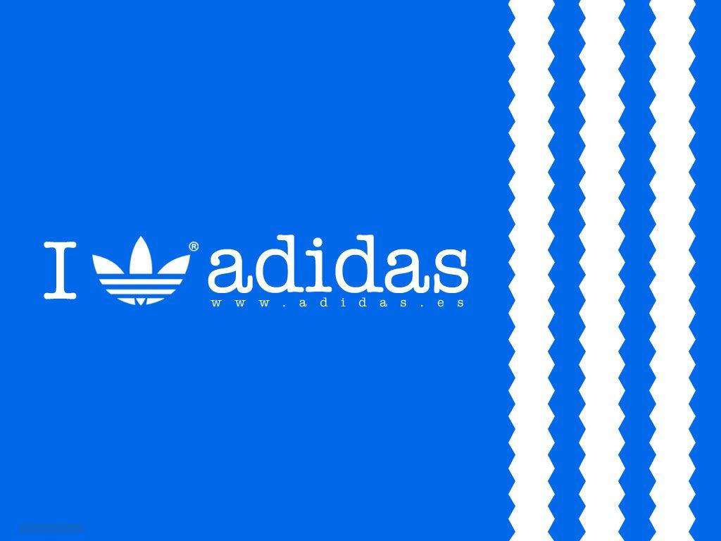 1024x768 Biểu trưng Adidas màu xanh lam