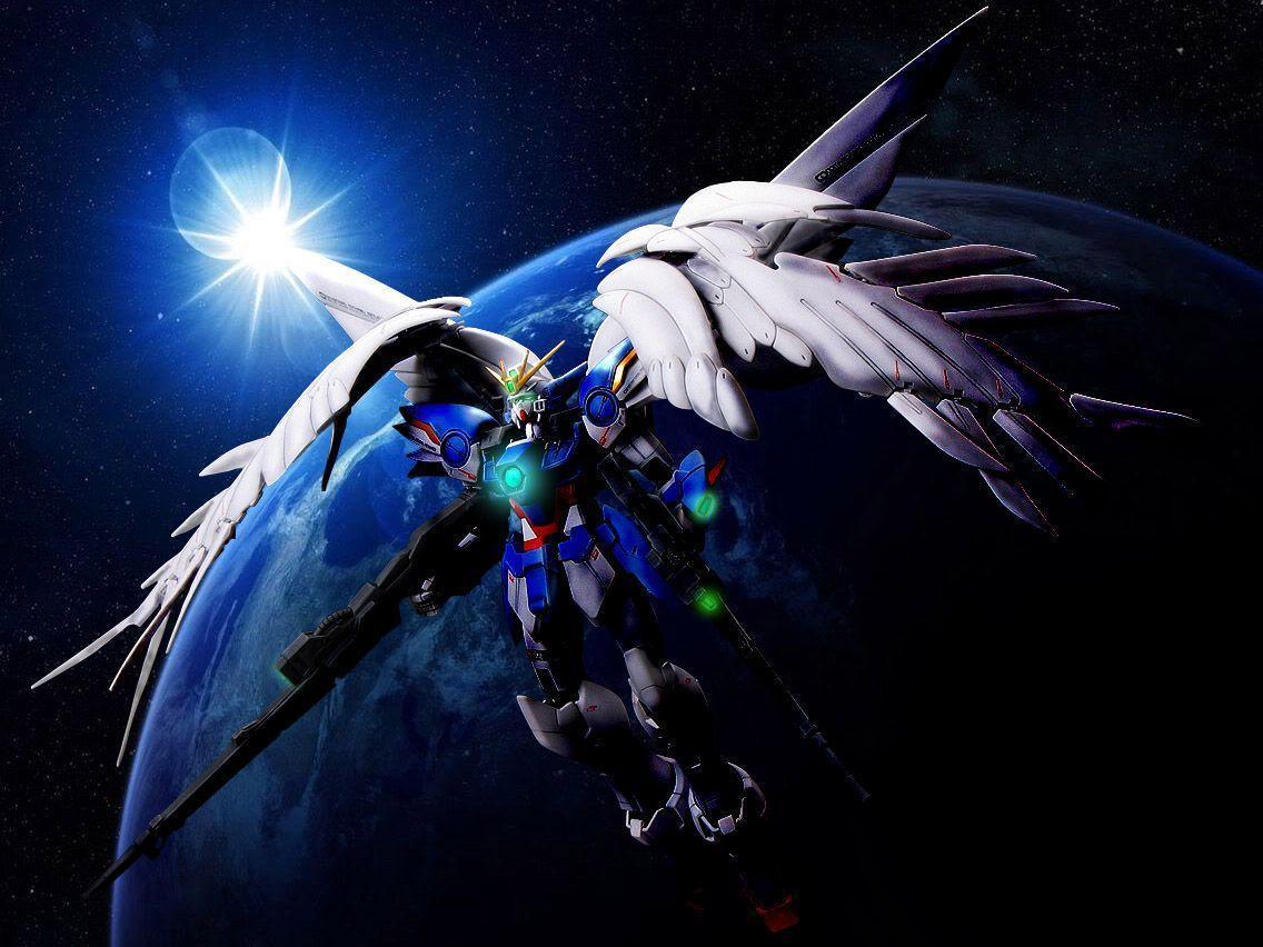 1136x852 Gundam Wing Zero Custom Wallpaper