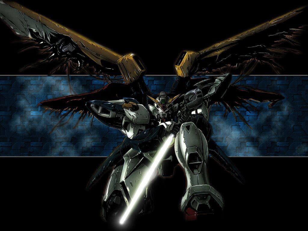 1024x768 Mobile Suit Gundam Wing Wallpaper: Damaged Gundam Wing