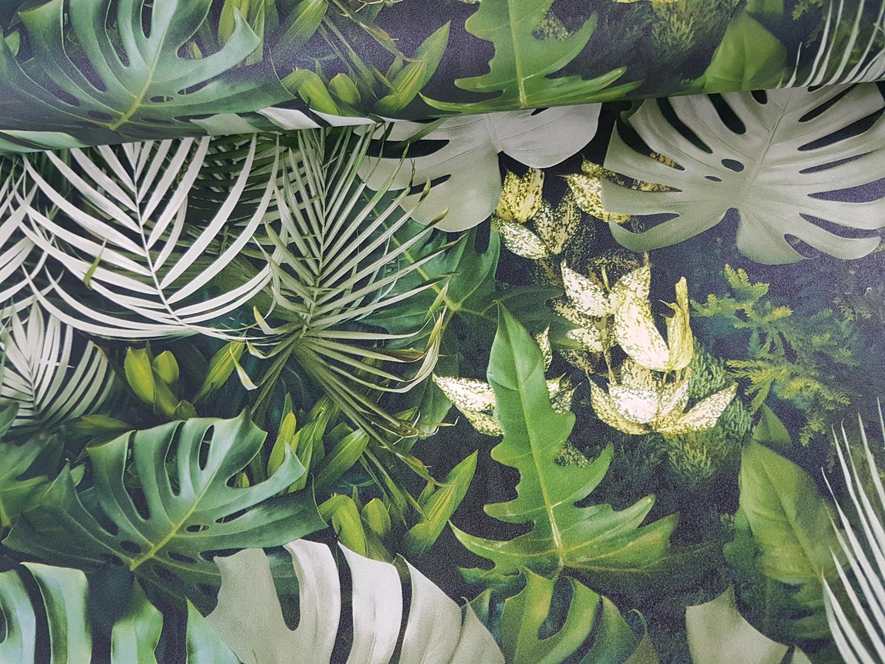 1800x1350 3D Tropical Palm Leaf Wallpaper Green Blue Pink Vinyl Paste Wall