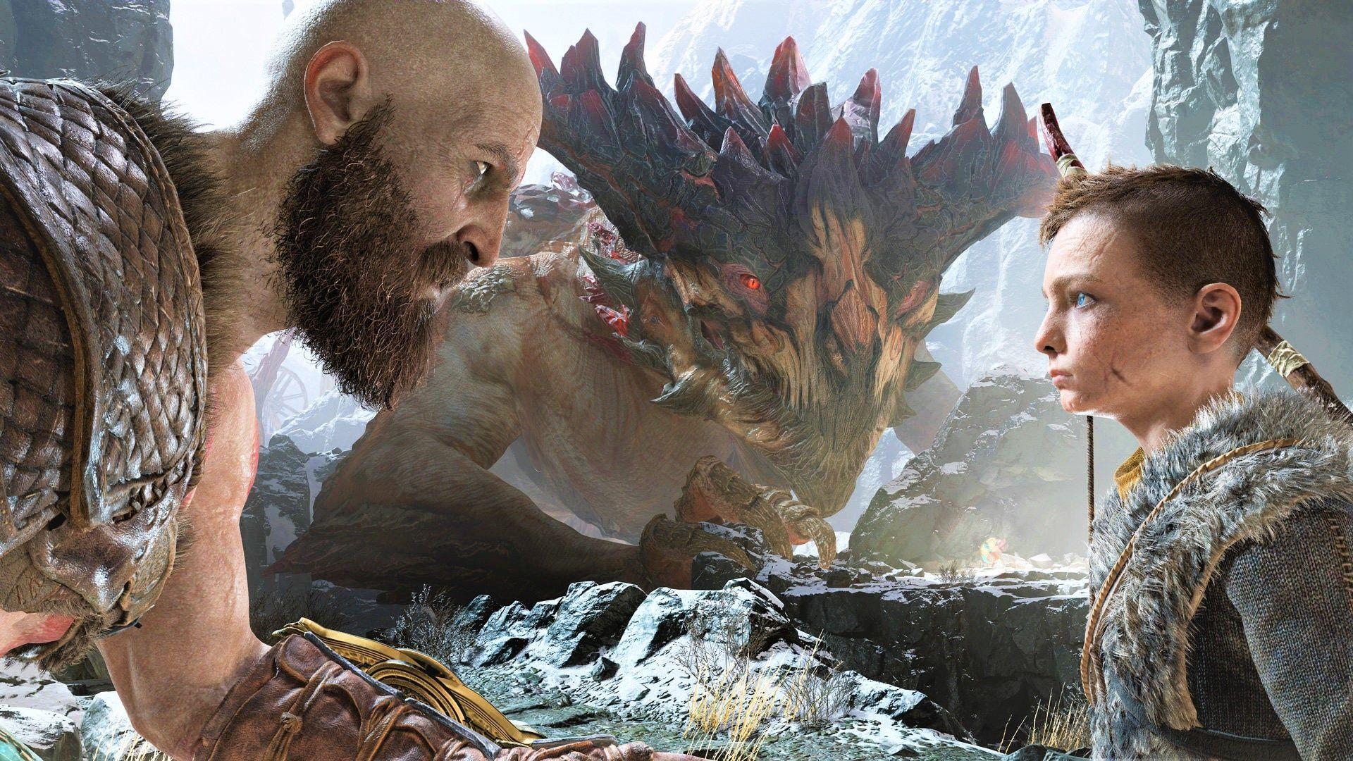 1920x1080 Kratos Atreus in God of War 1 Wallpaper