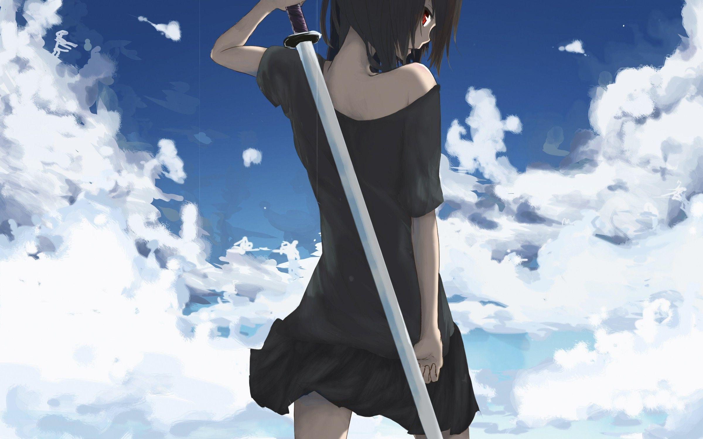 2400x1500 anime, Anime Girls, Sword Wallpaper HD / Desktop and Mobile