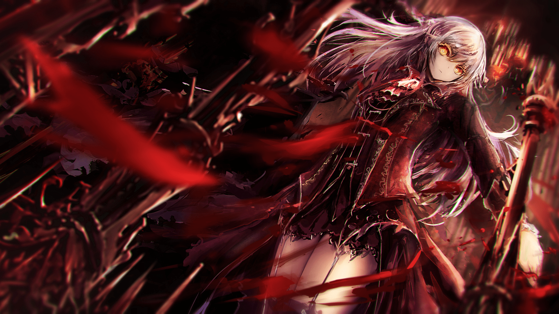 Anime Girl Sword Wallpapers Top Free Anime Girl Sword Backgrounds Wallpaperaccess