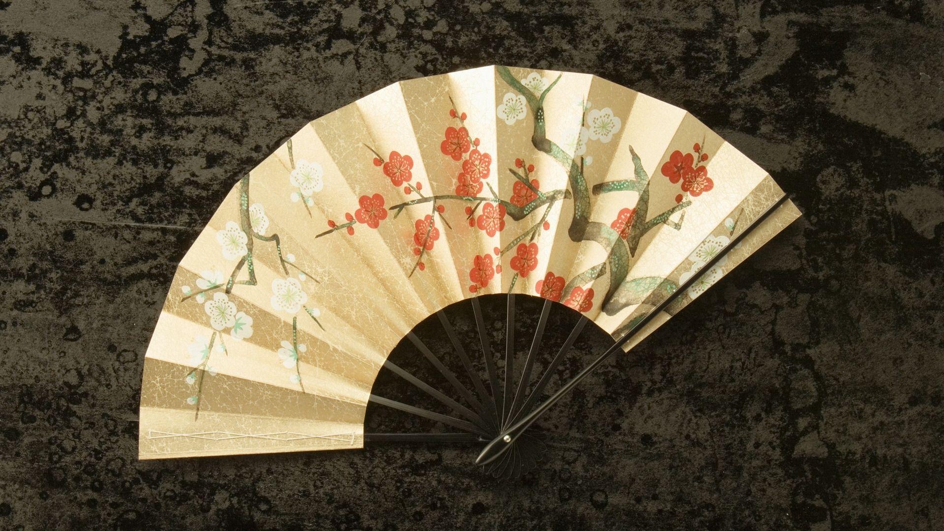 1920x1080 vintage, asian, japanese, Sakura, fan wallpaper