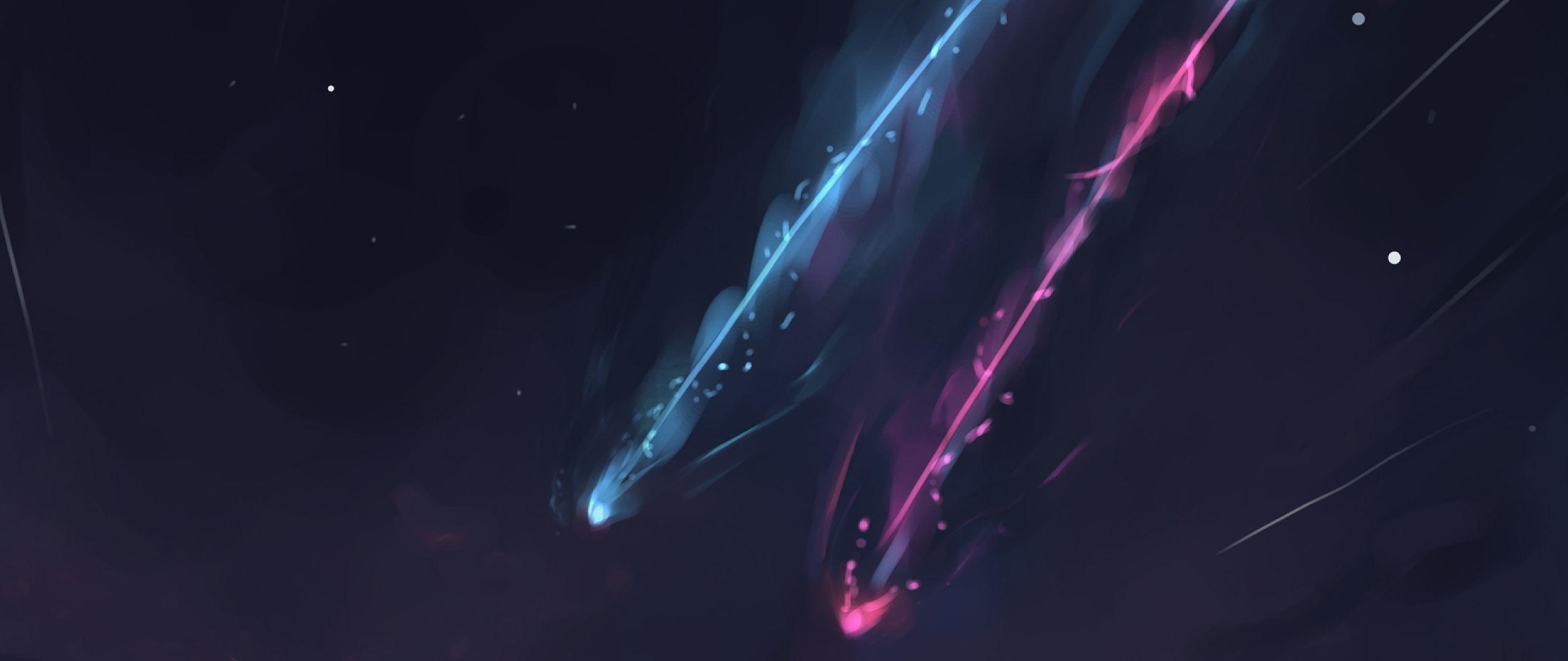 2560x1080 Your Name Anime Abstract Painting 2560x1080 Resolution