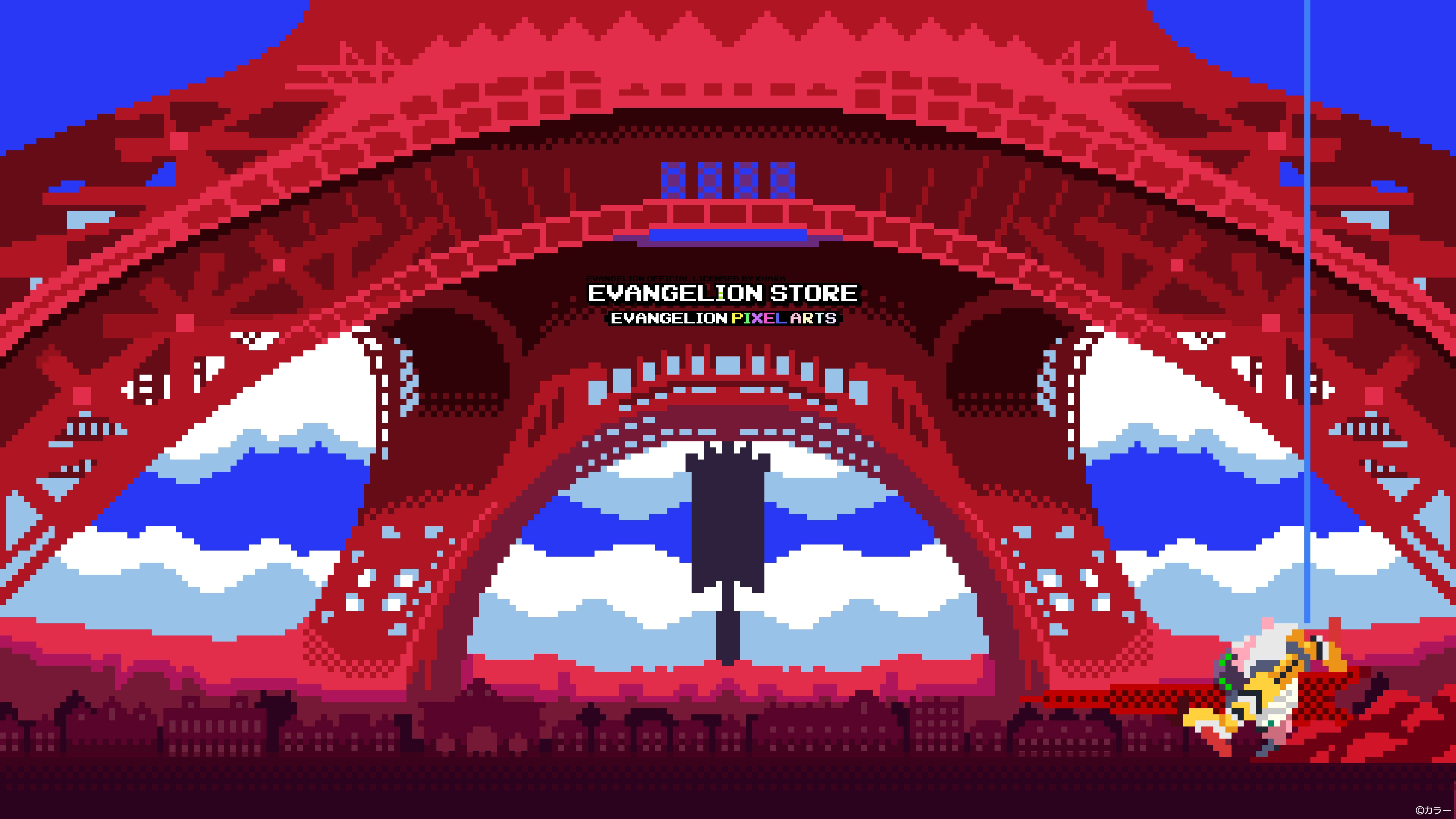 3840x2160 EVA STORE released 3 very cool pixel art wallpaper inspired
