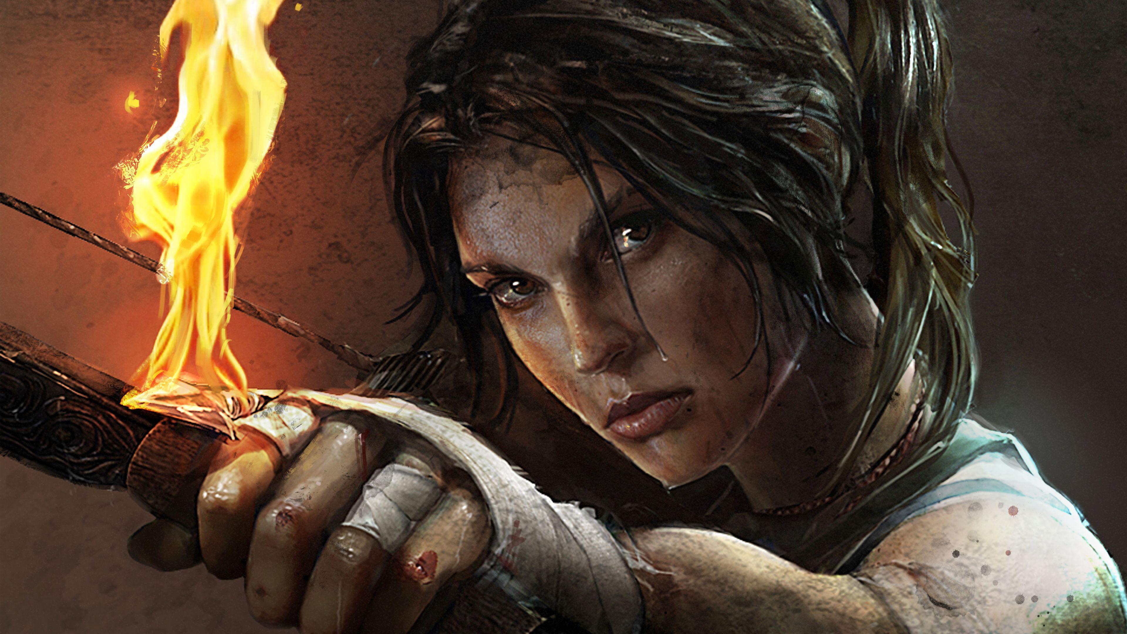 3840x2160 Wallpaper Lara Croft, Tomb Raider, Fan Art, 4K, Games
