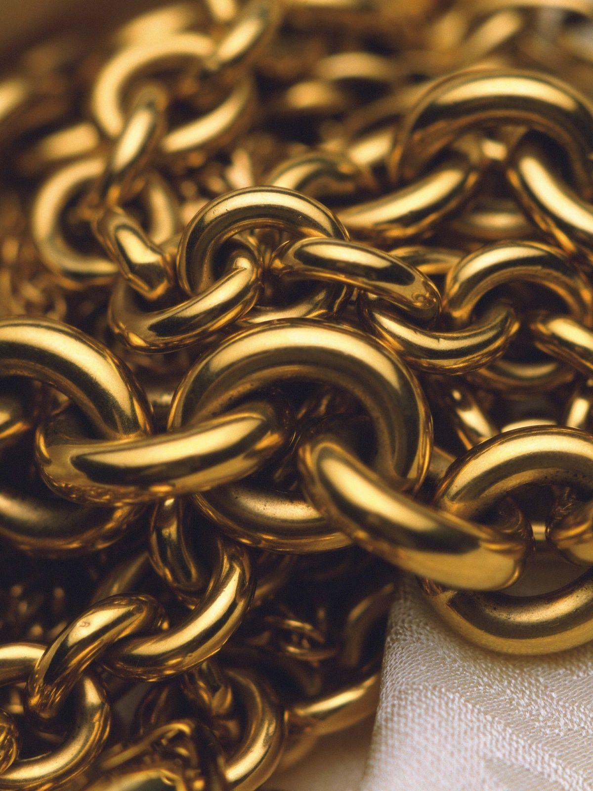 1200x1600 Chain Gold Mobile Wallpaper