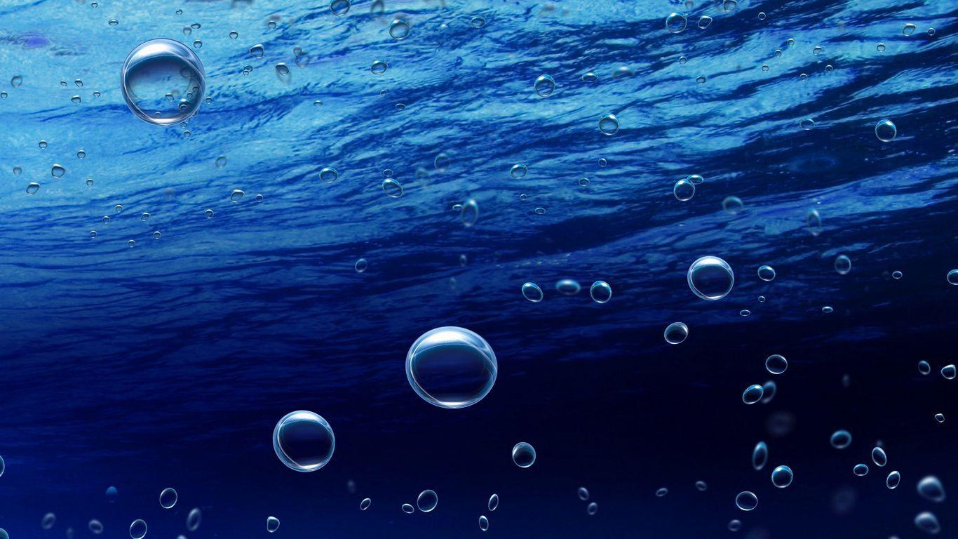 1366x768 Download Wallpaper 1366x768 Close Up, Blue, Water, Drops Tablet