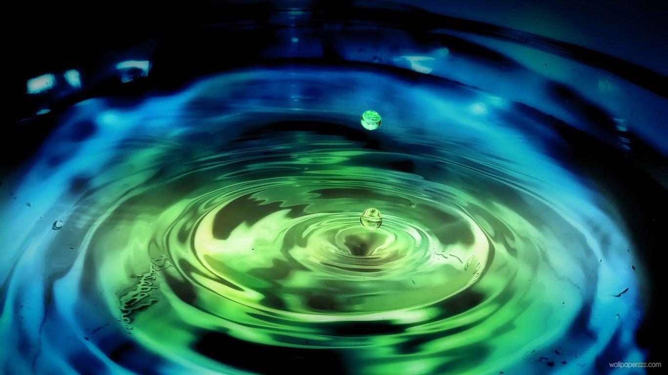 1366x768 Water Drop HD Wallpaper