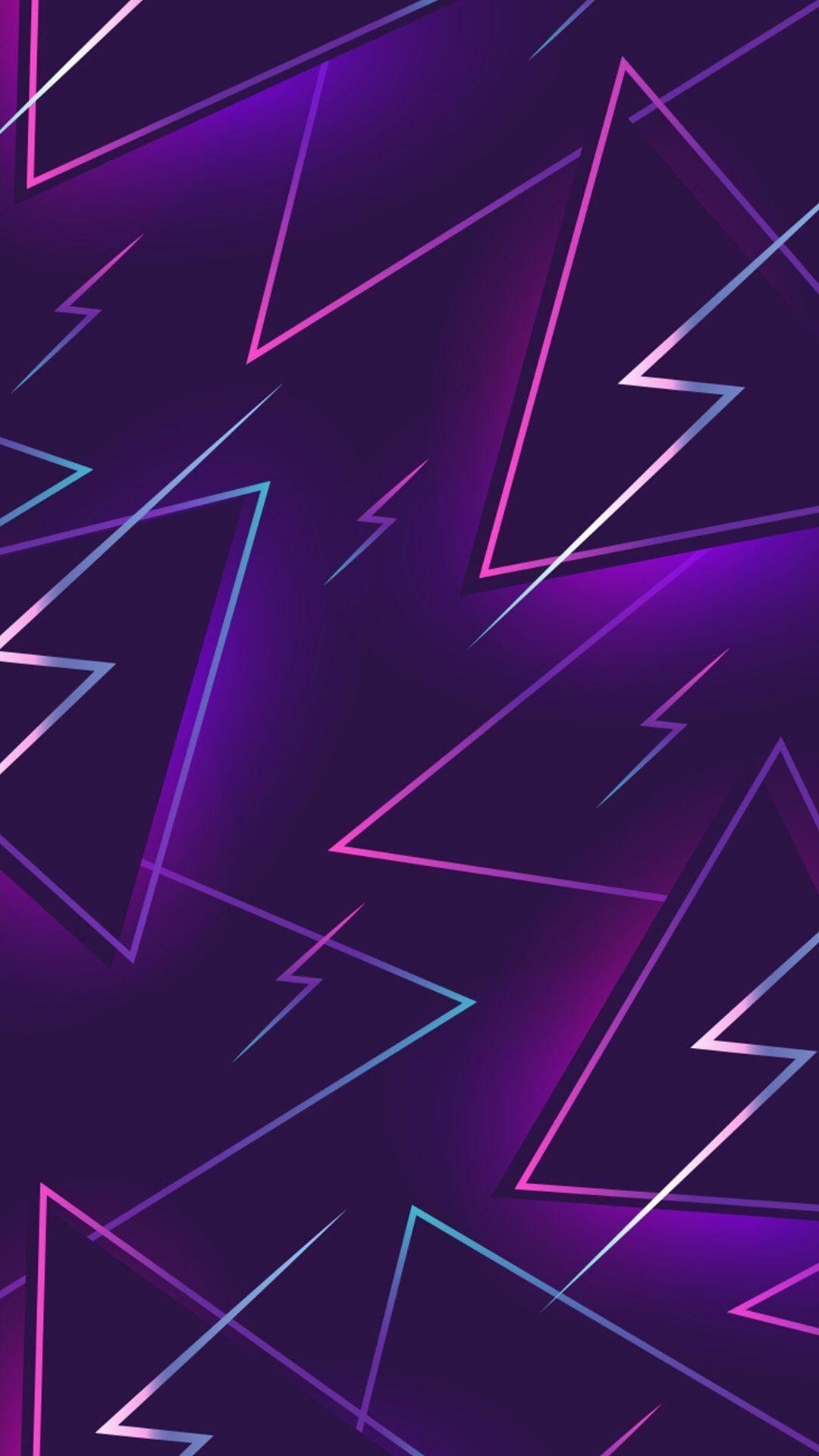 1080x1920 Lightning Phone Wallpaper. Фиолетовые фоны, Неоновые обои, Шаблон