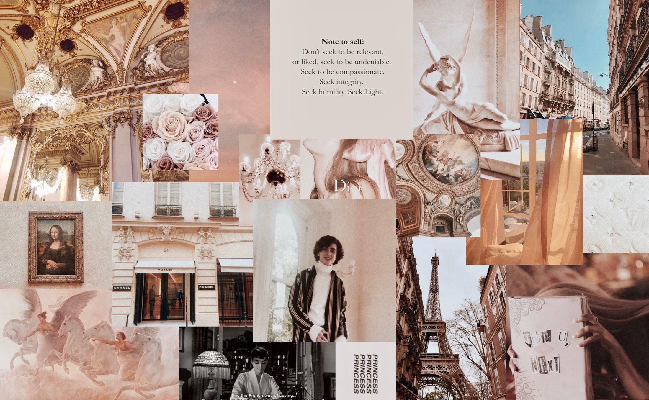 2199x1356 Aesthetic Pink Collage PC Wallpaper