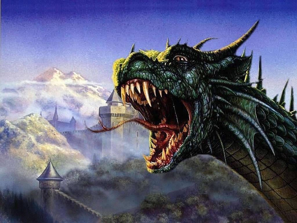1024x768 Dragon Head Wallpaper