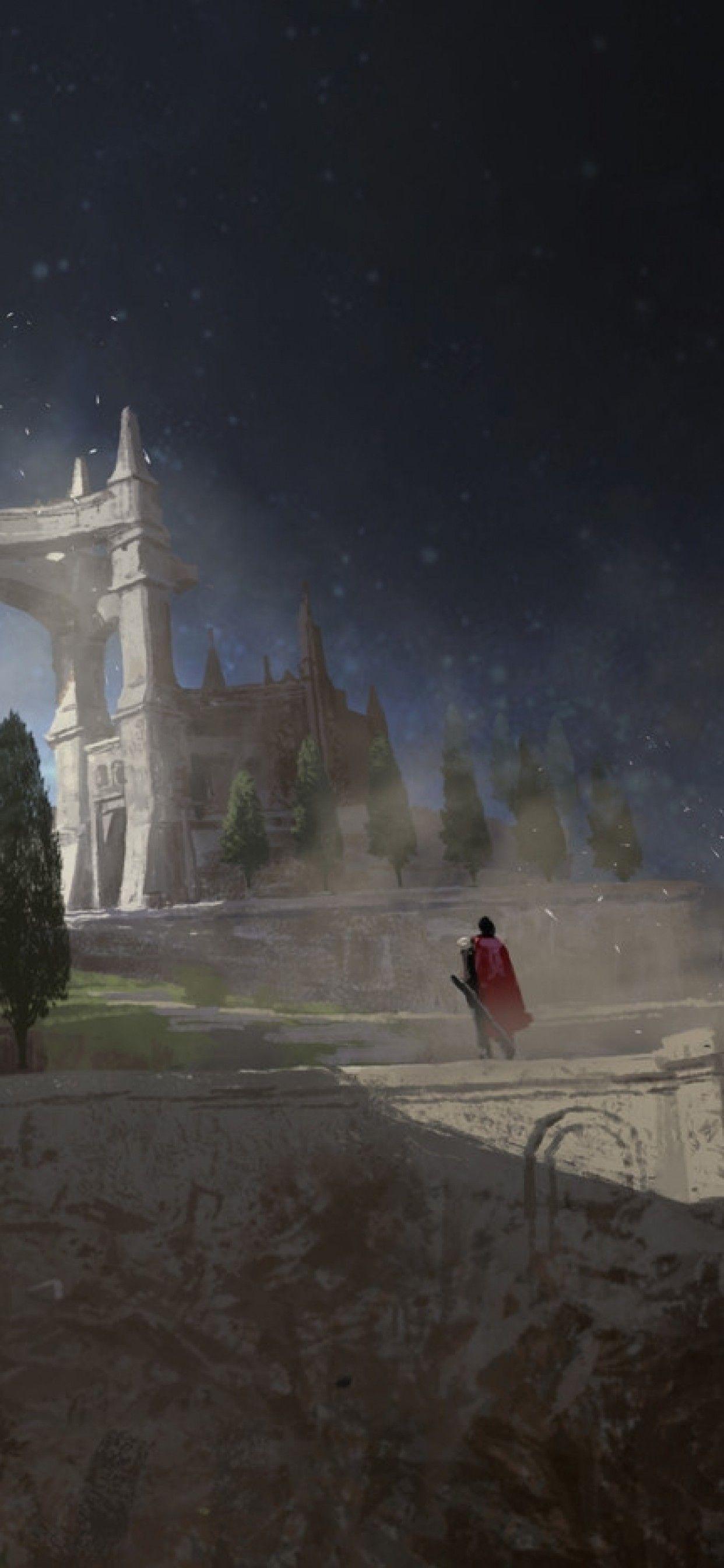 1242x2688 Download 1242x2688 Fantasy Castle, Knight, Artwork, Medieval
