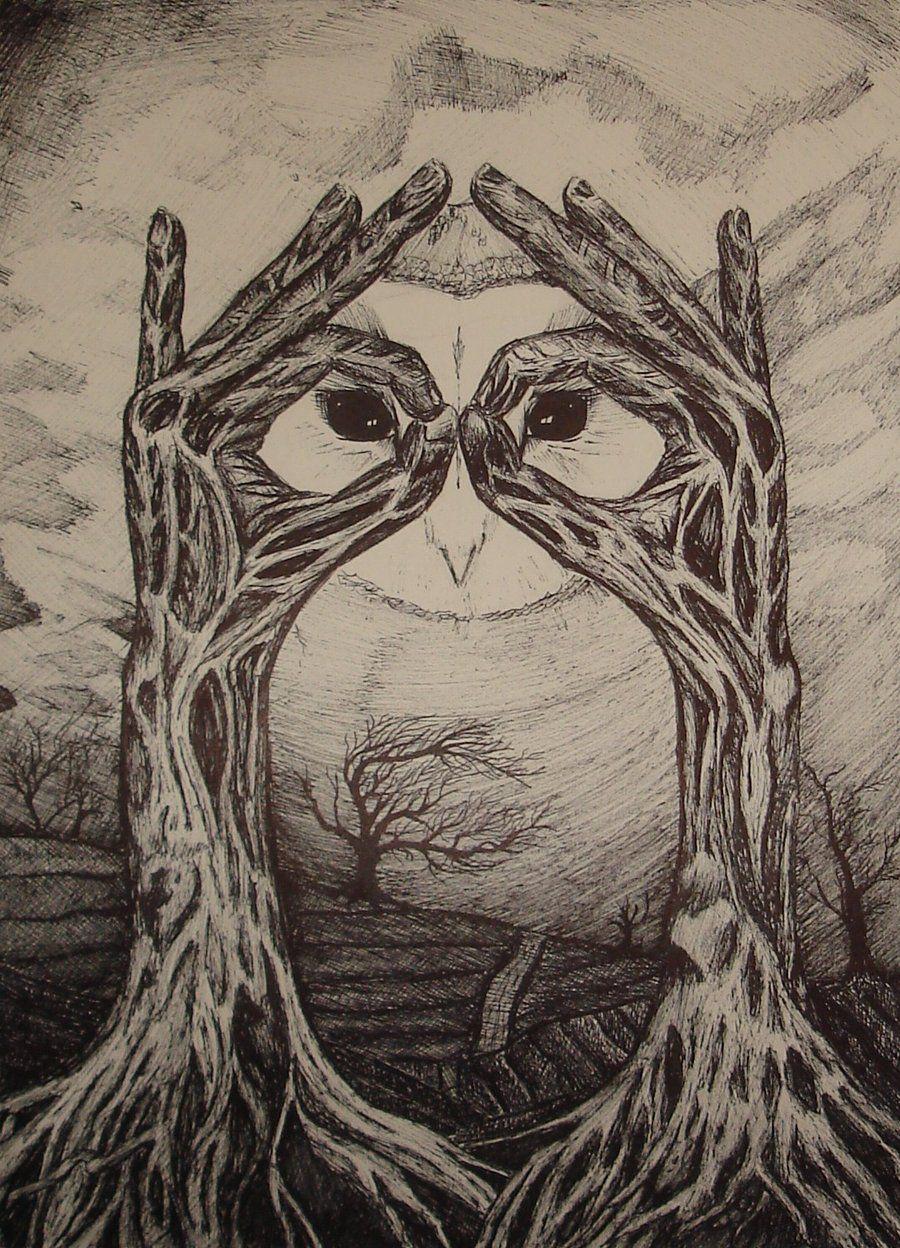 900x1248 Tree hands with owl