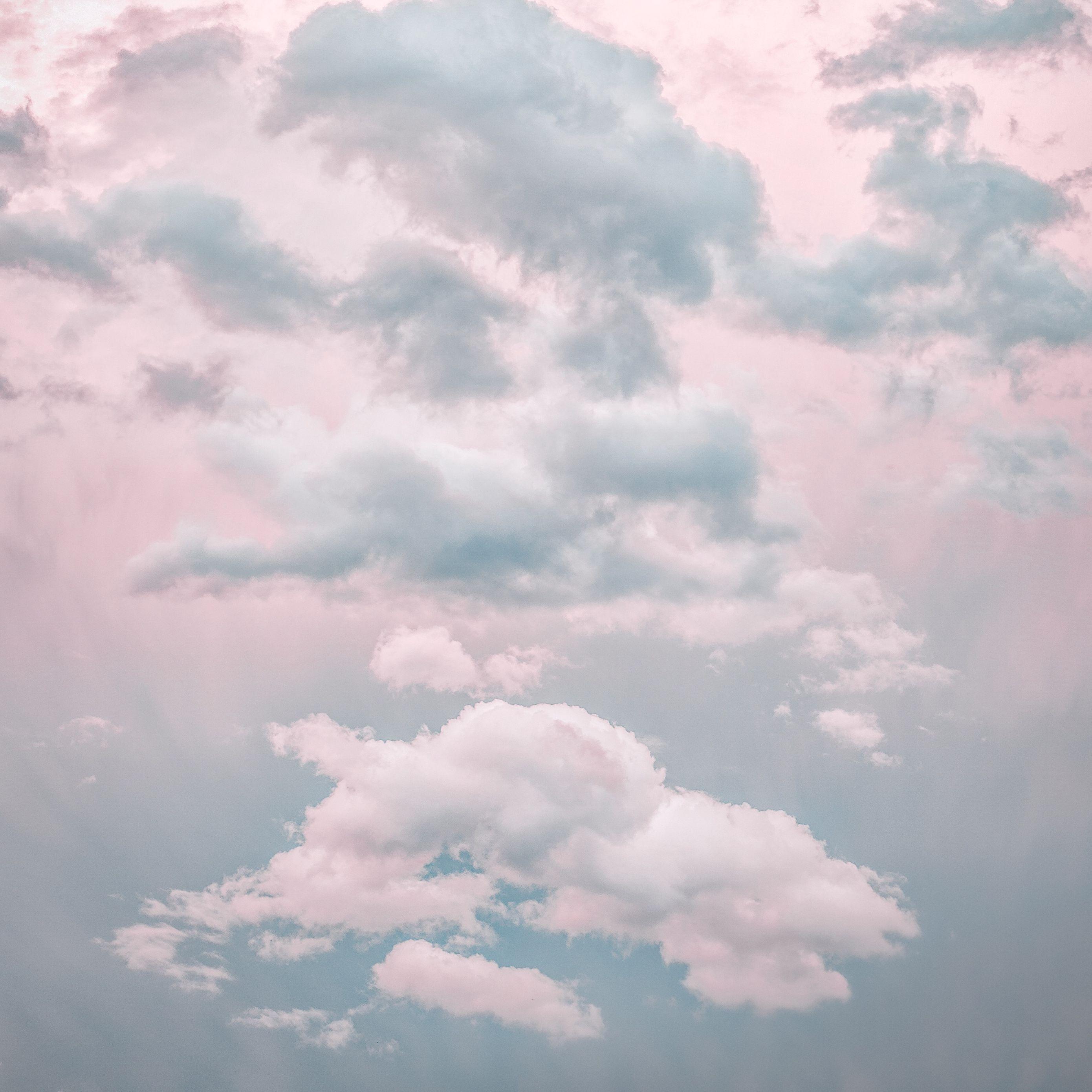 2780x2780 Download wallpaper 2780x2780 clouds, sky, porous, pastel, light