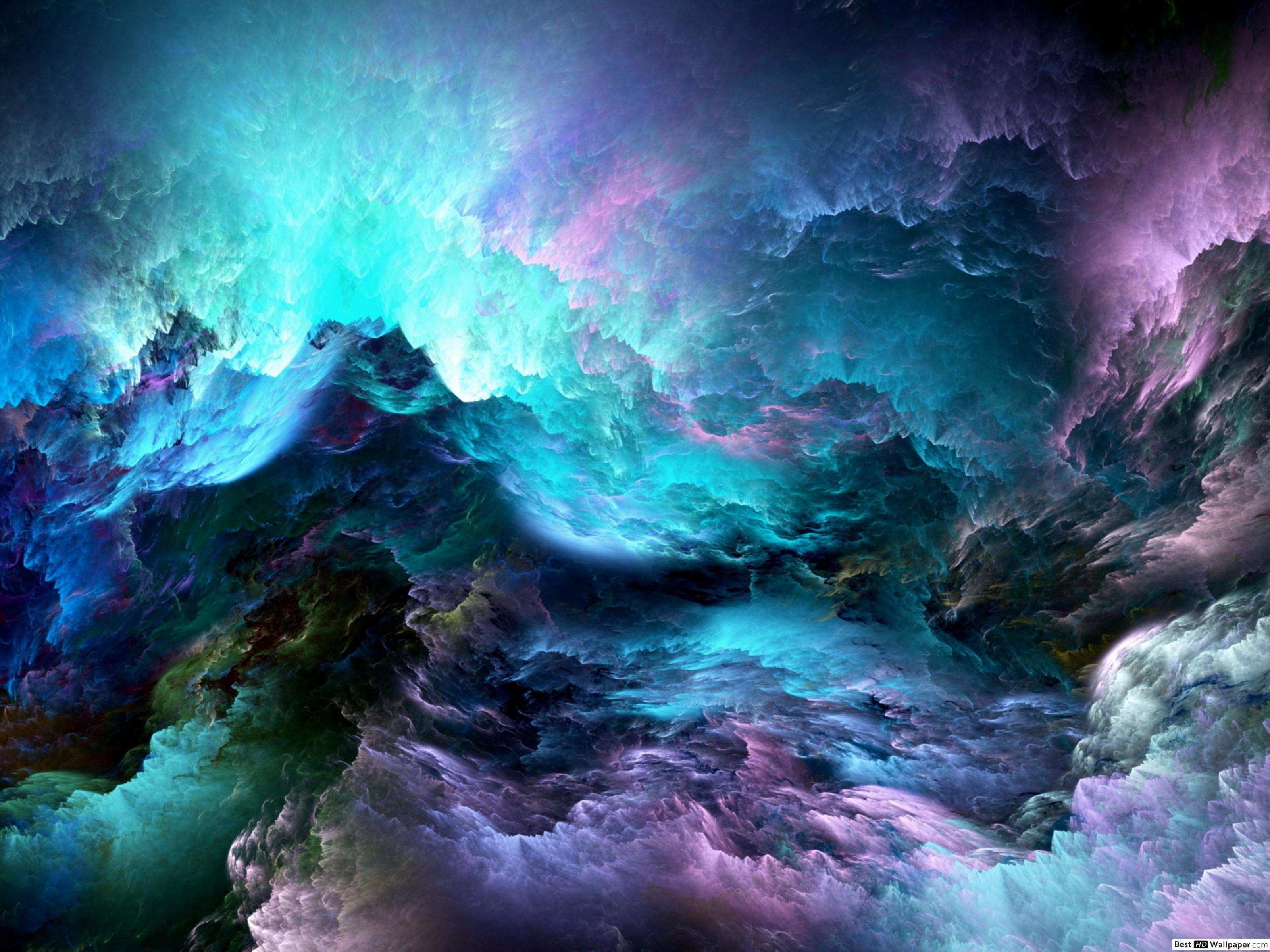 3200x2400 Purple and Blue Abstract Clouds HD wallpaper download