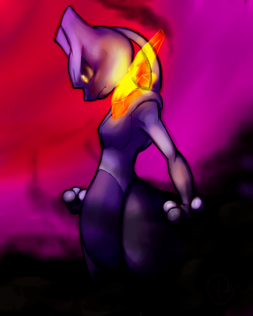 1024x1280 SHADOW MEWTWO APPEARED! by myuutsufan - Fur Affinity [dot] net