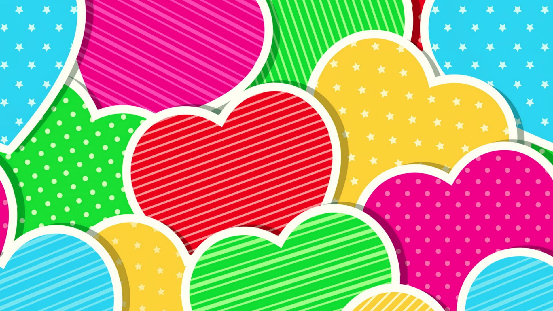 Colorful Heart Wallpapers Top Free Colorful Heart Backgrounds Wallpaperaccess