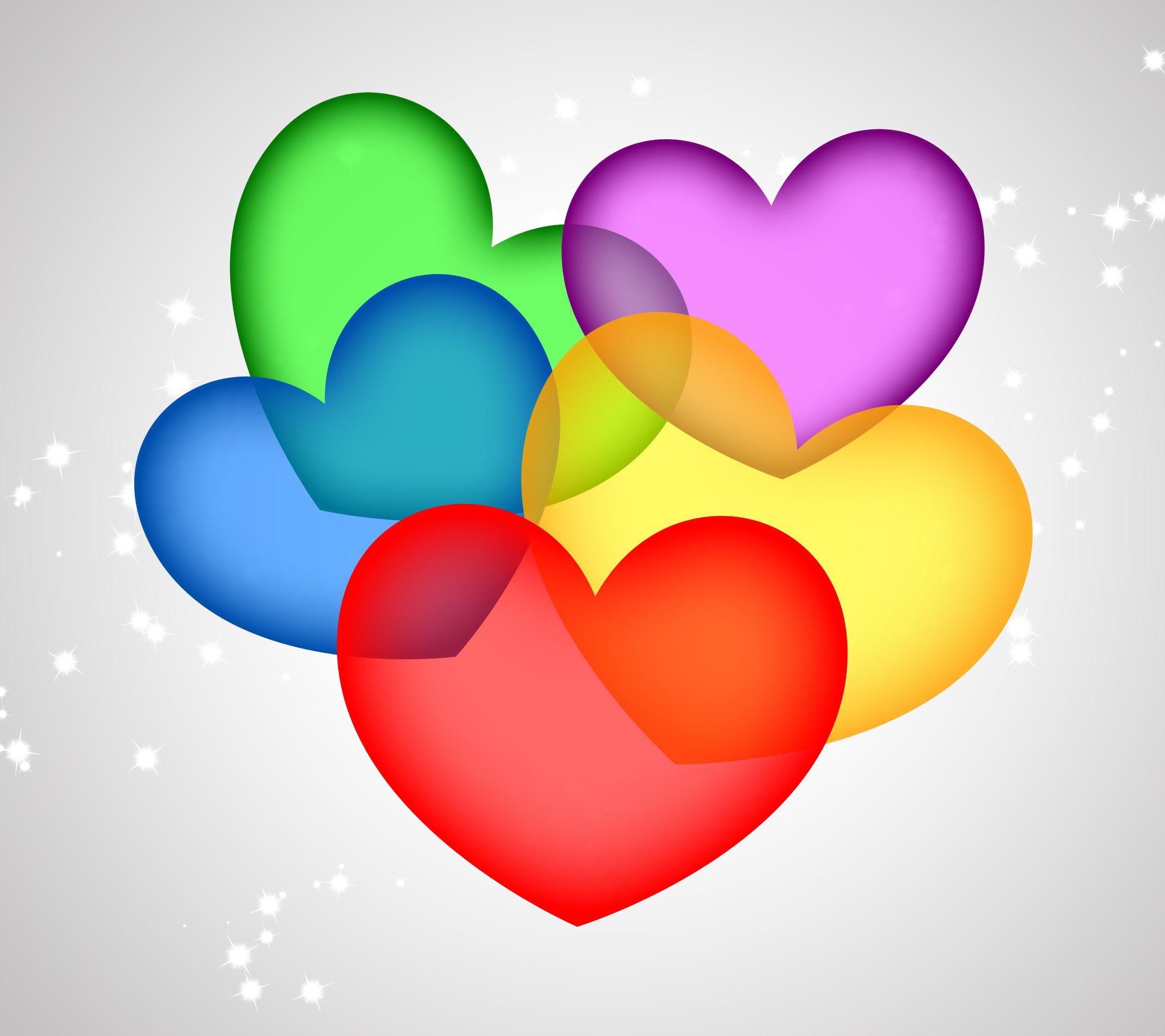 HD wallpaper Colorful Heart nice cute 3d and abstract  Wallpaper Flare