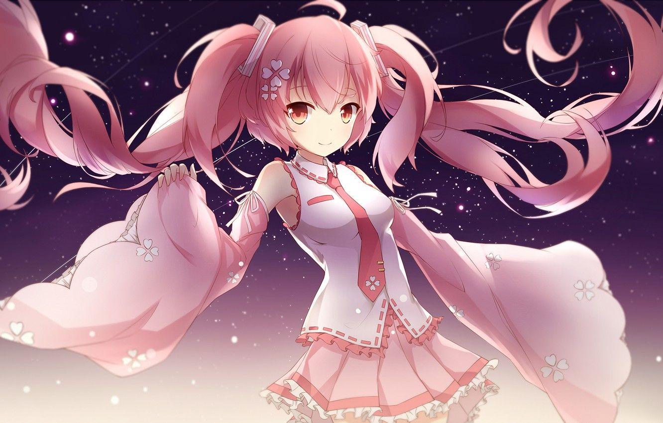 1332x850 Wallpaper flowers, girl, Hatsune Miku, Vocaloid, Vocaloid, Hatsune