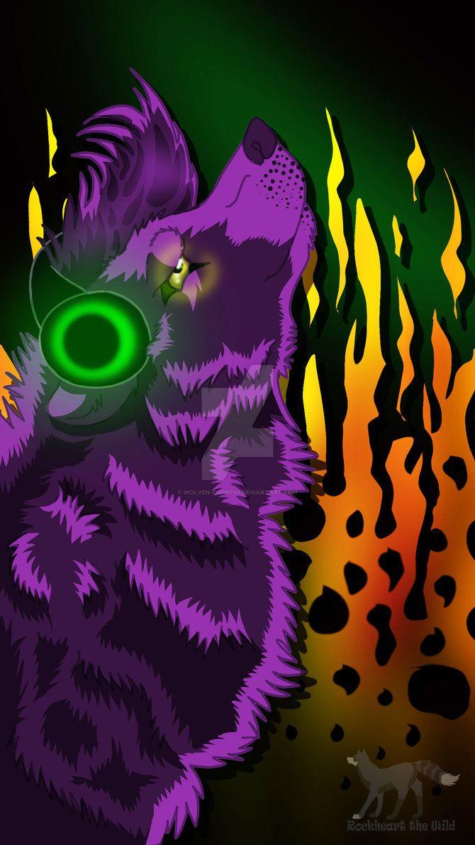 670x1191 Fiery Wolf Phone Wallpaper (Old) By Wolven Empress