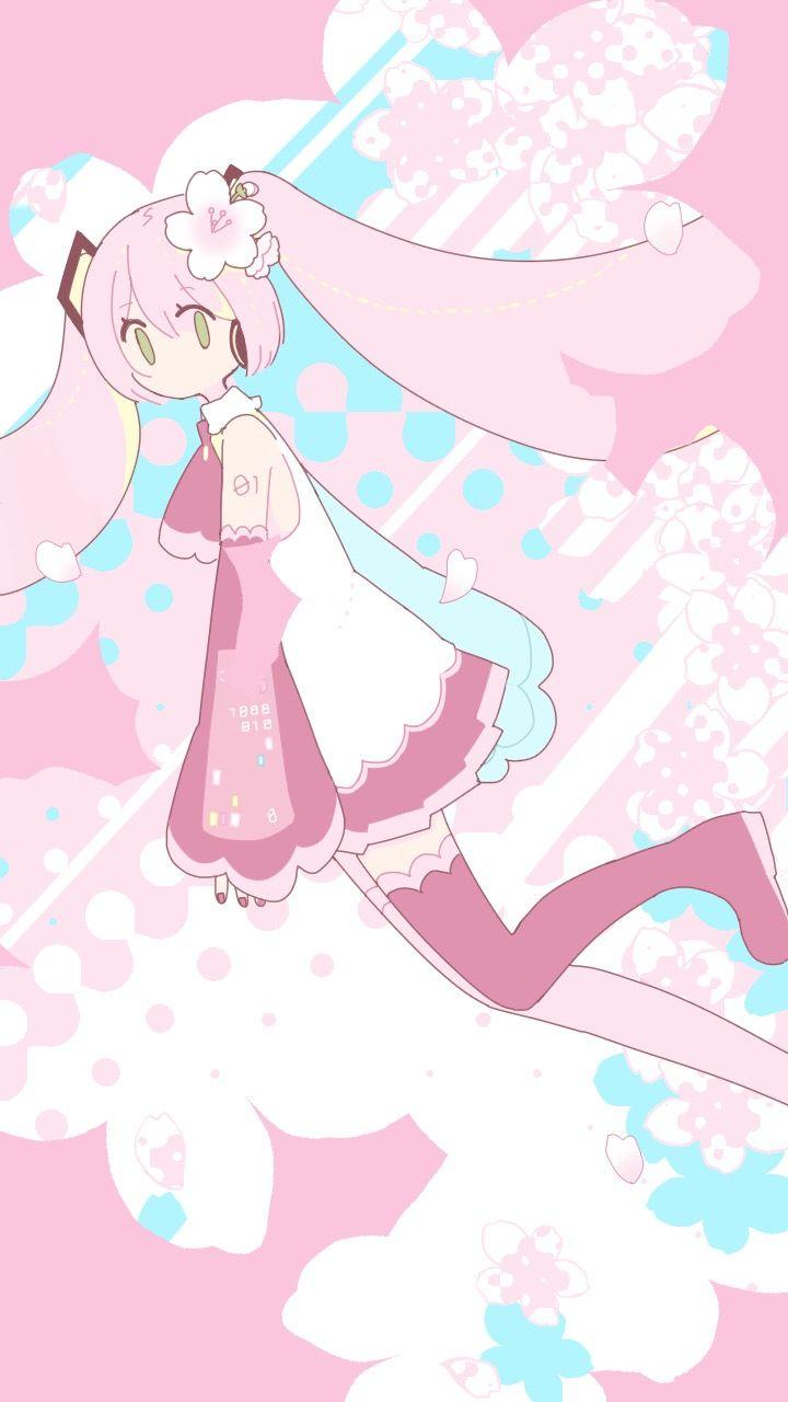 720x1280 Hatsune Miku Sakura • Vocaloid. Miku, Hatsune miku, Hatsune