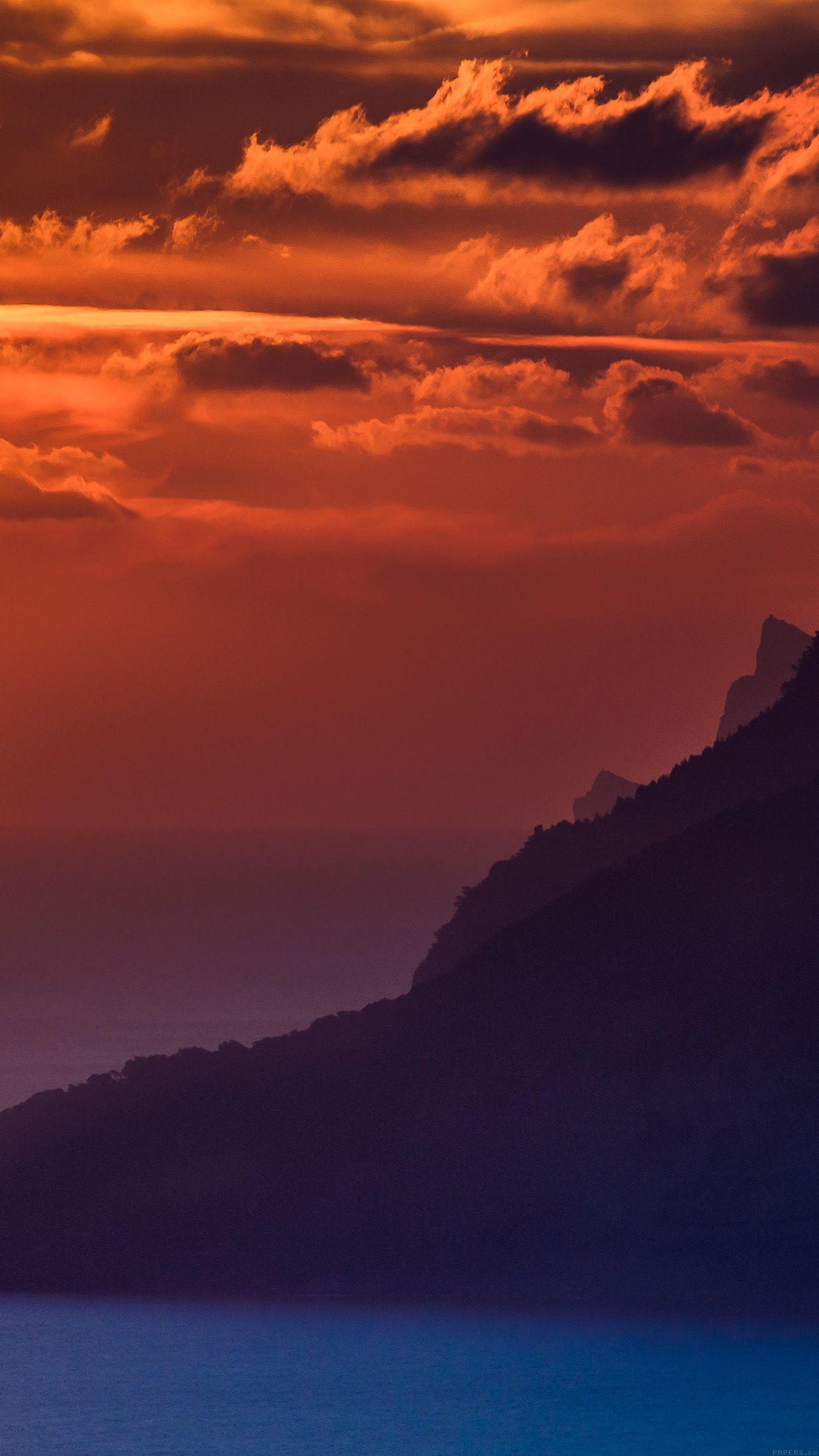 1242x2208 Sunshine Sea Mountain Palma Sky Afternoon Nature Wallpaper