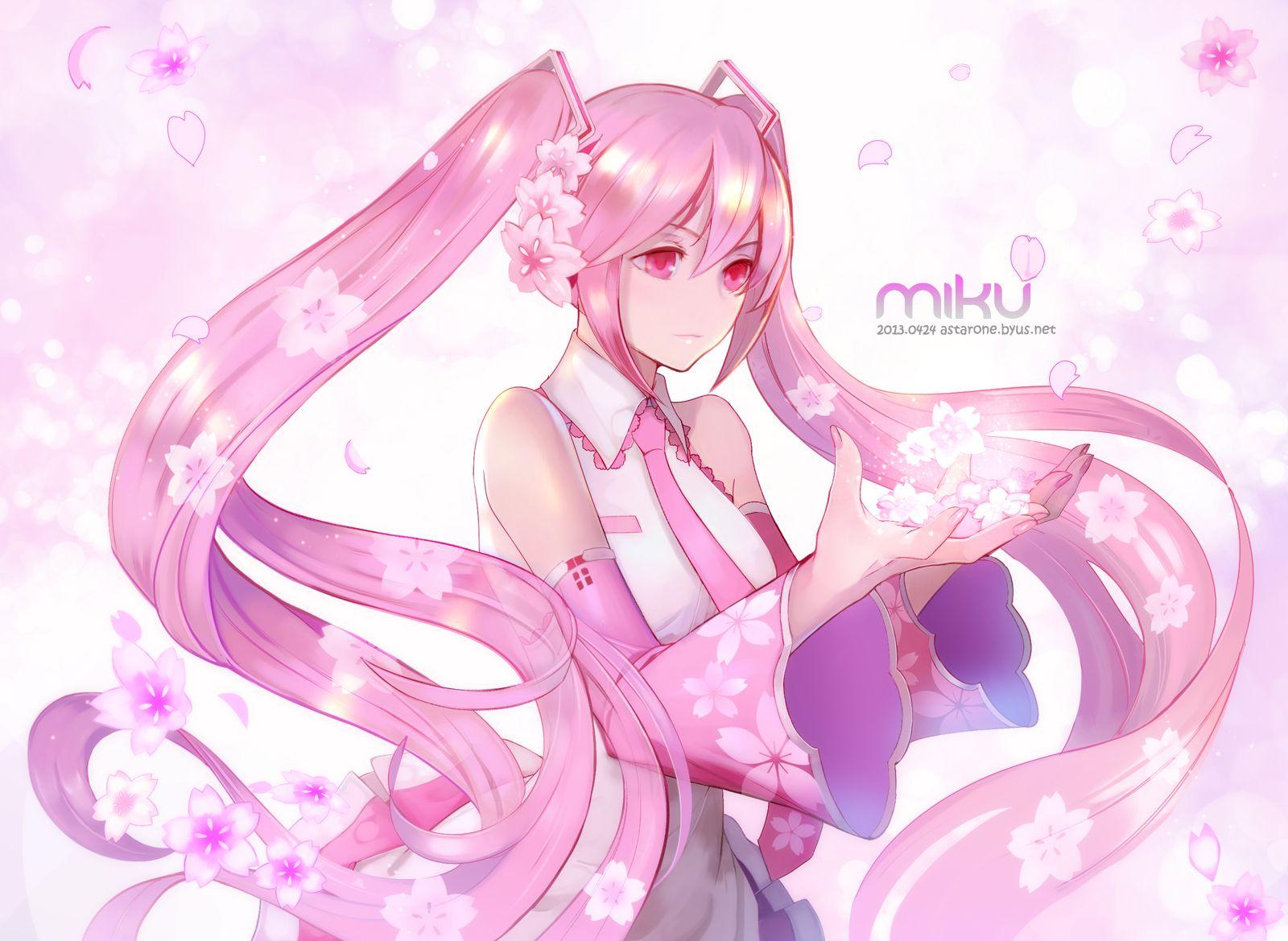 Sakura Miku Wallpapers - Top Free Sakura Miku Backgrounds - WallpaperAccess