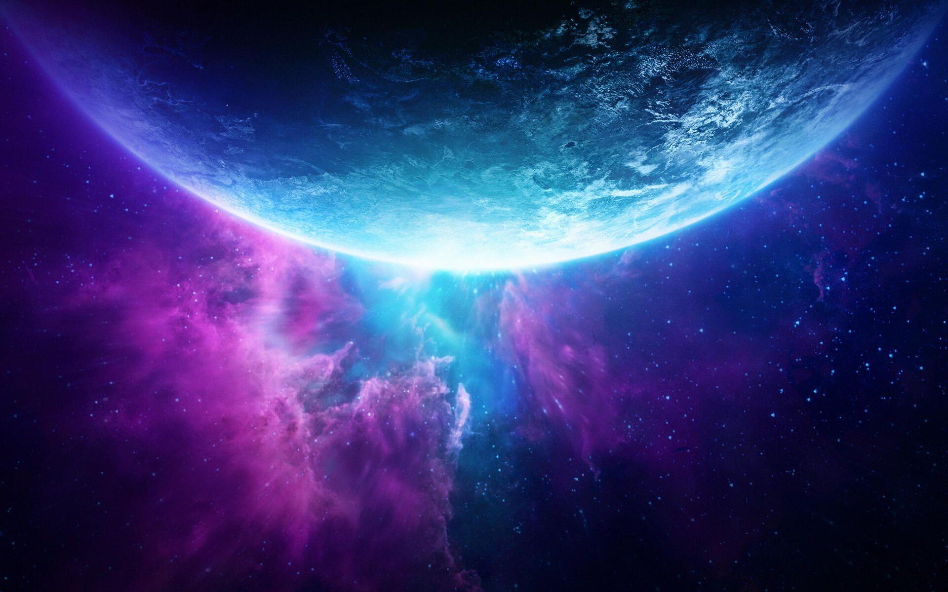 1920x1200 Blue Bright Space Art 1080P Resolution HD 4k Wallpaper