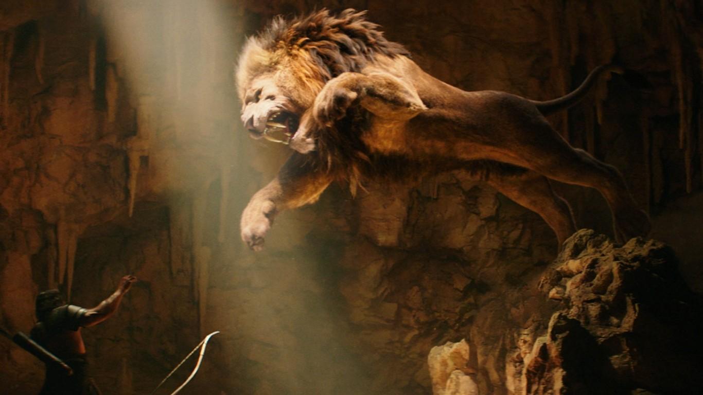 1366x768 3D Wallpaper Desktop Background Lion