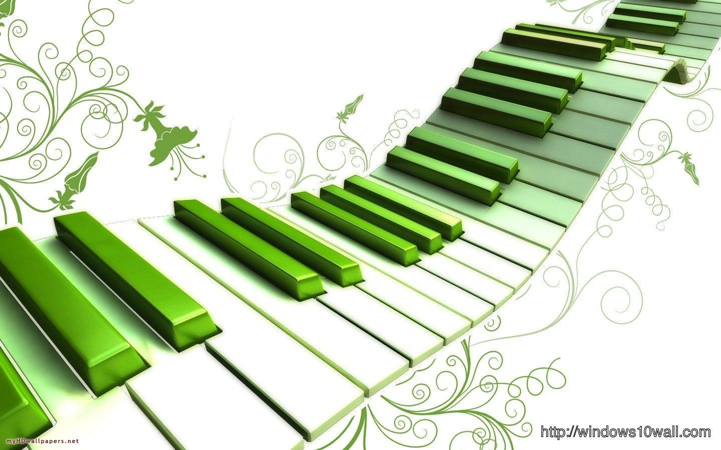 1440x900 Abstract Art Music Green Piano