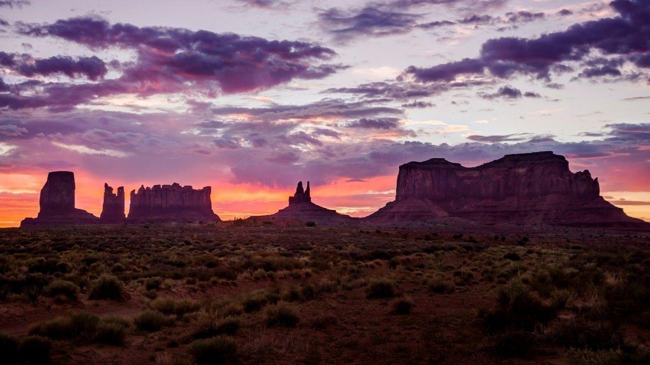 1280x720 Rocks Grass Desert Pink Sunset wallpaper. Rocks Grass Desert