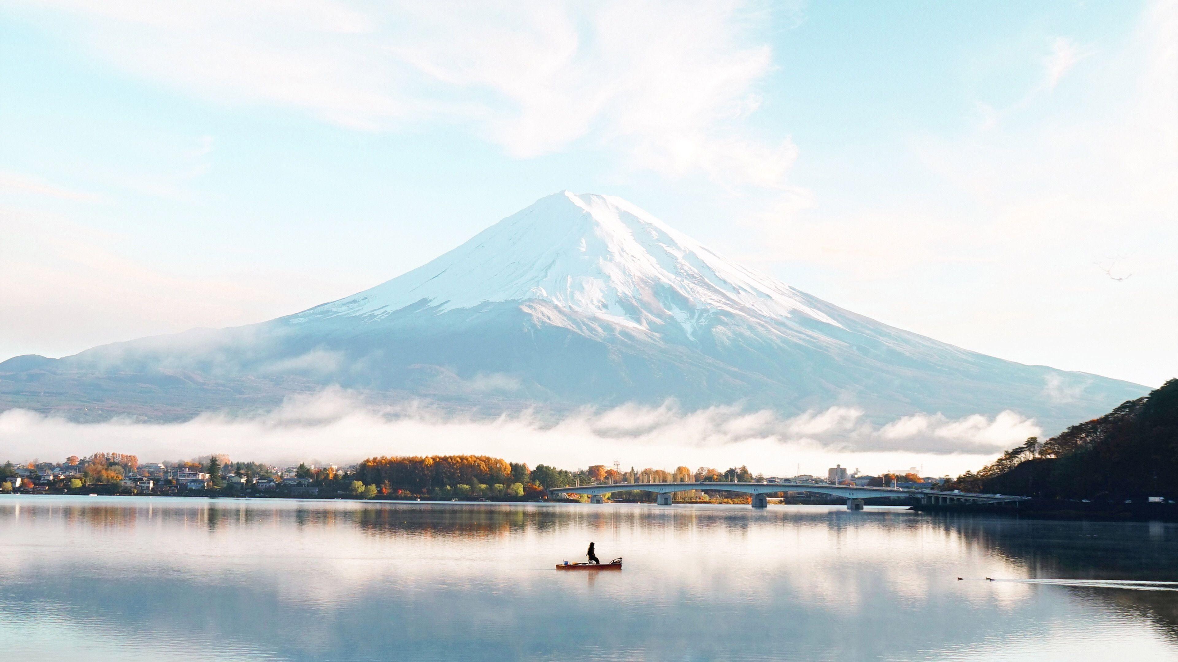 3840x2160 Wallpaper 4k Mount Fuji Blue Bright Day 4k 4k Wallpaper, Clouds