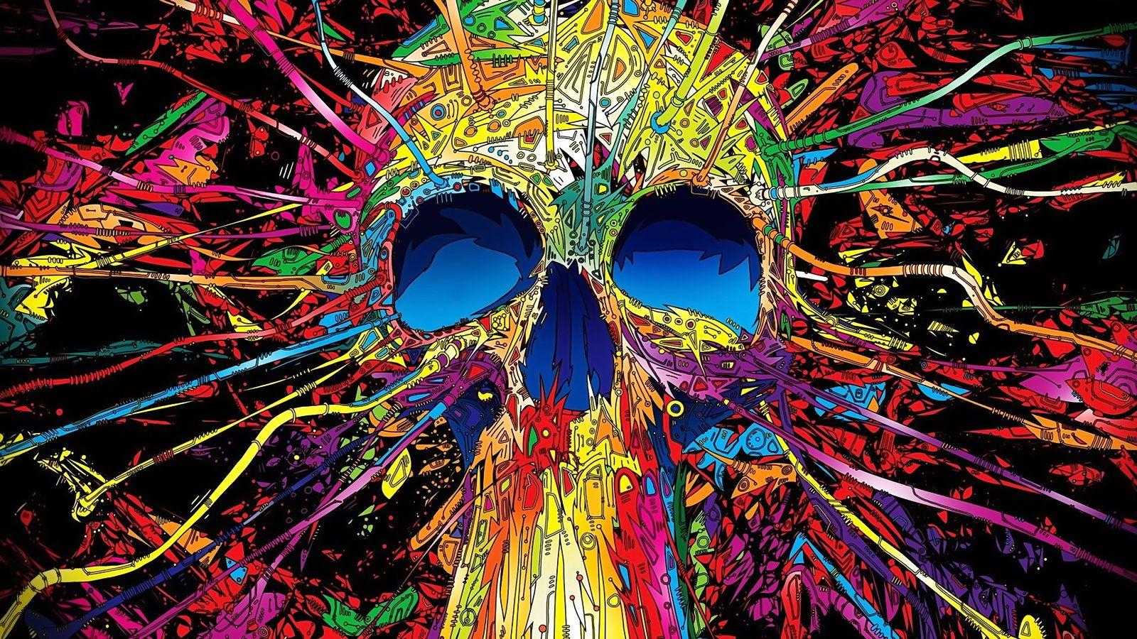 1600x900 Free download Abstract Skull wallpaper 4K