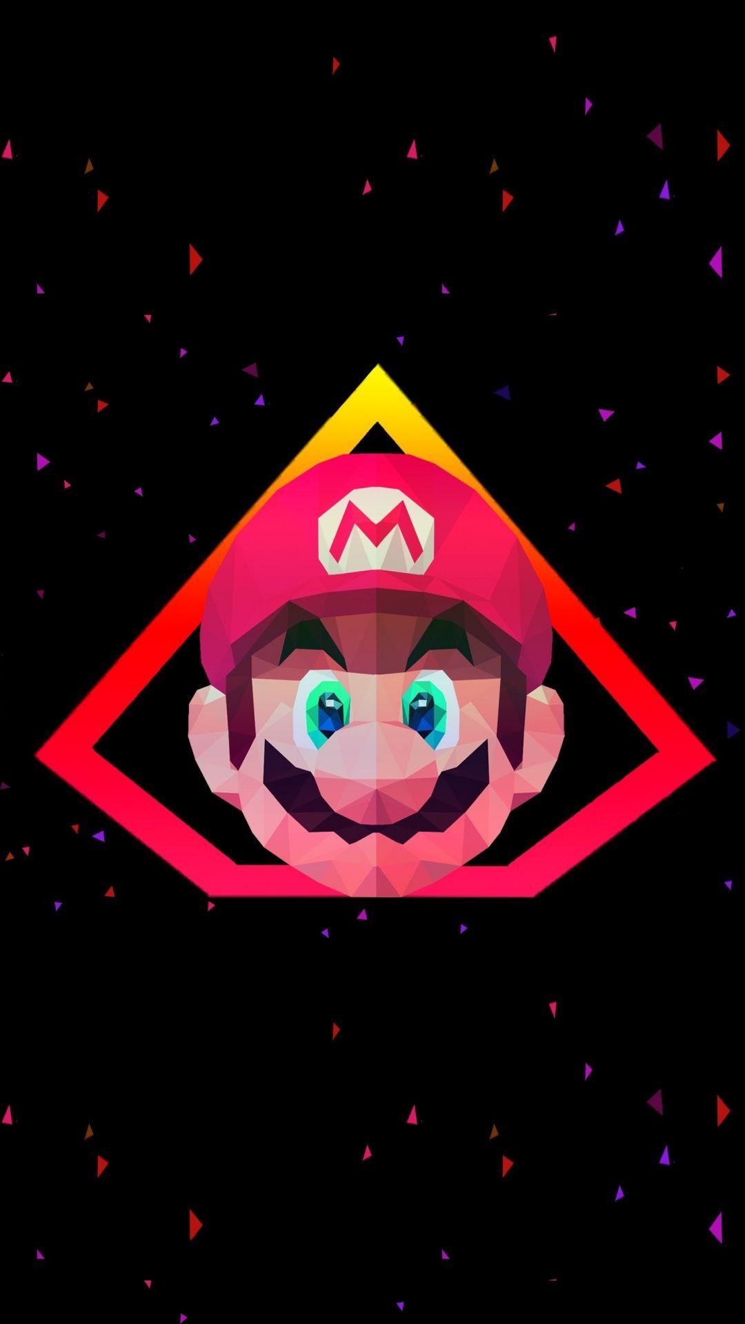 1080x1920 Mario, video game, character, low poly, art, 1080x1920 wallpaper