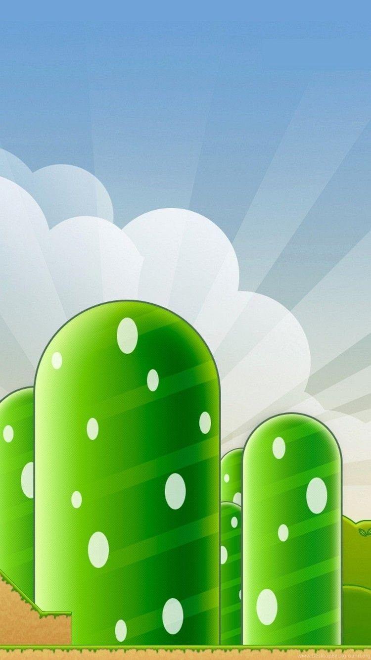 750x1334 Wallpaper iPhone 6 Super Mario Mountains 4 7 Inches 750 X 1334