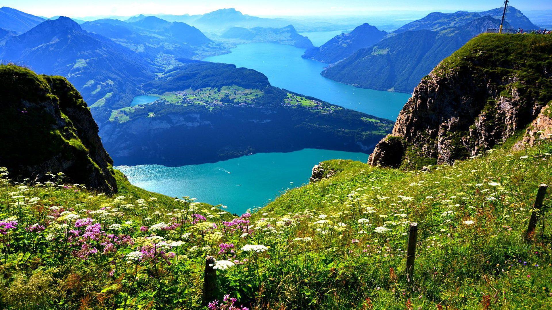 1920x1080 Swiss Alpine Mountain Fronalpstock In The Canton Schwyz Altitude