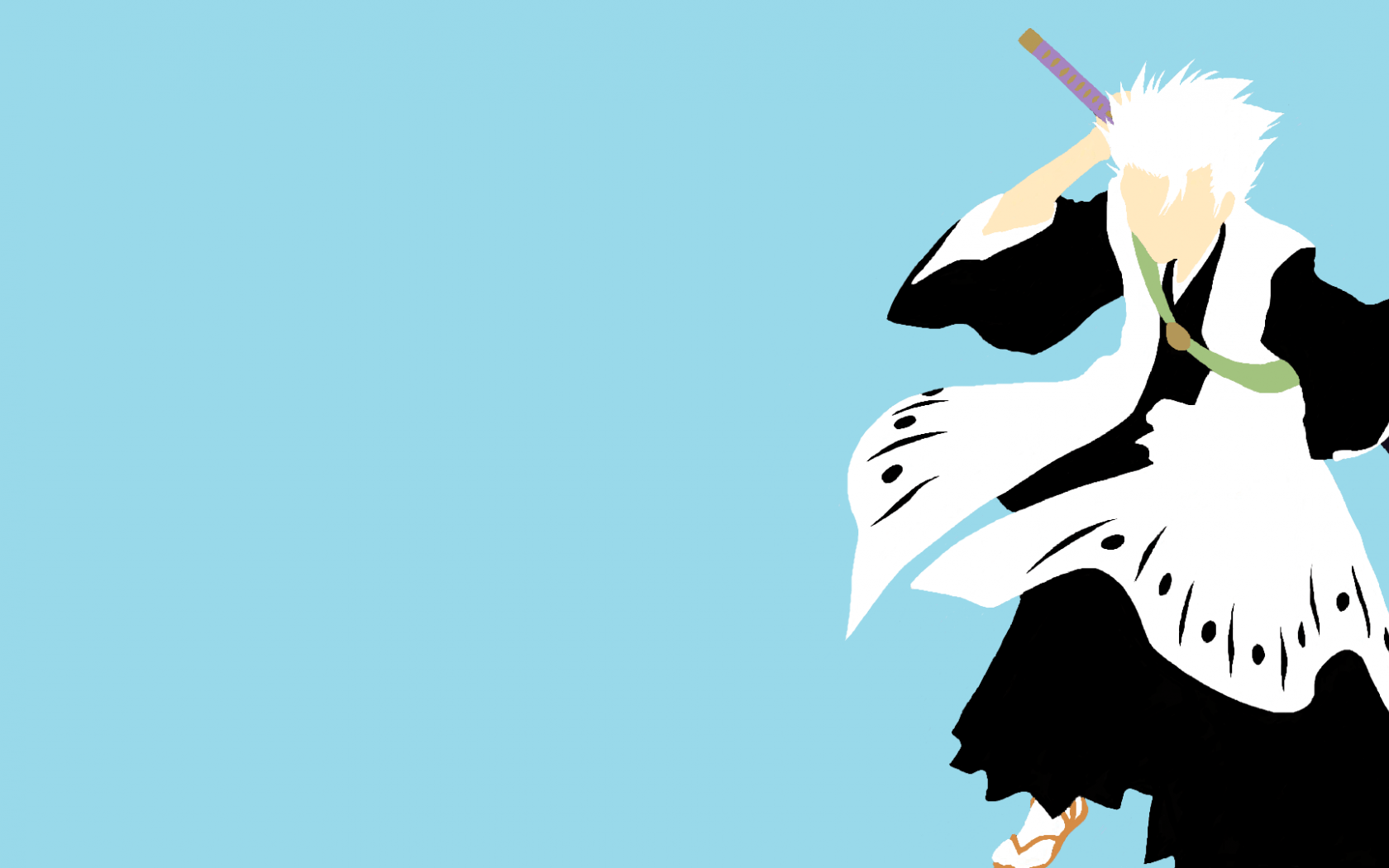 1680x1050 Free download Toshiro Hitsugaya Minimalist Wallpaper Bleach