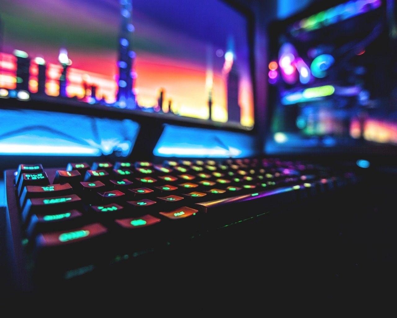 1280x1024 Download 1280x1024 Pc Gaming, Keyboard, Monitor, Computer Wallpaper