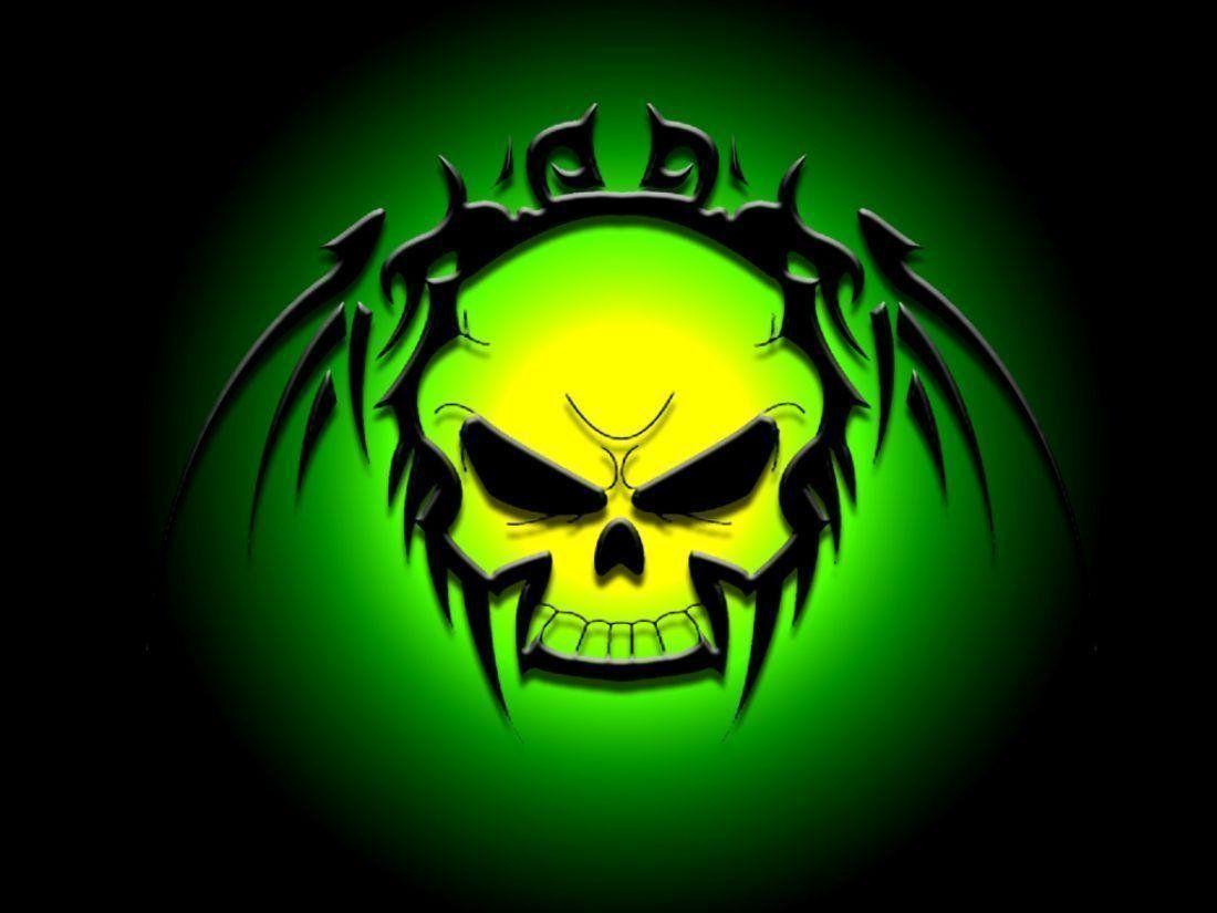 1100x825 Cool Scary Skull Wallpaper