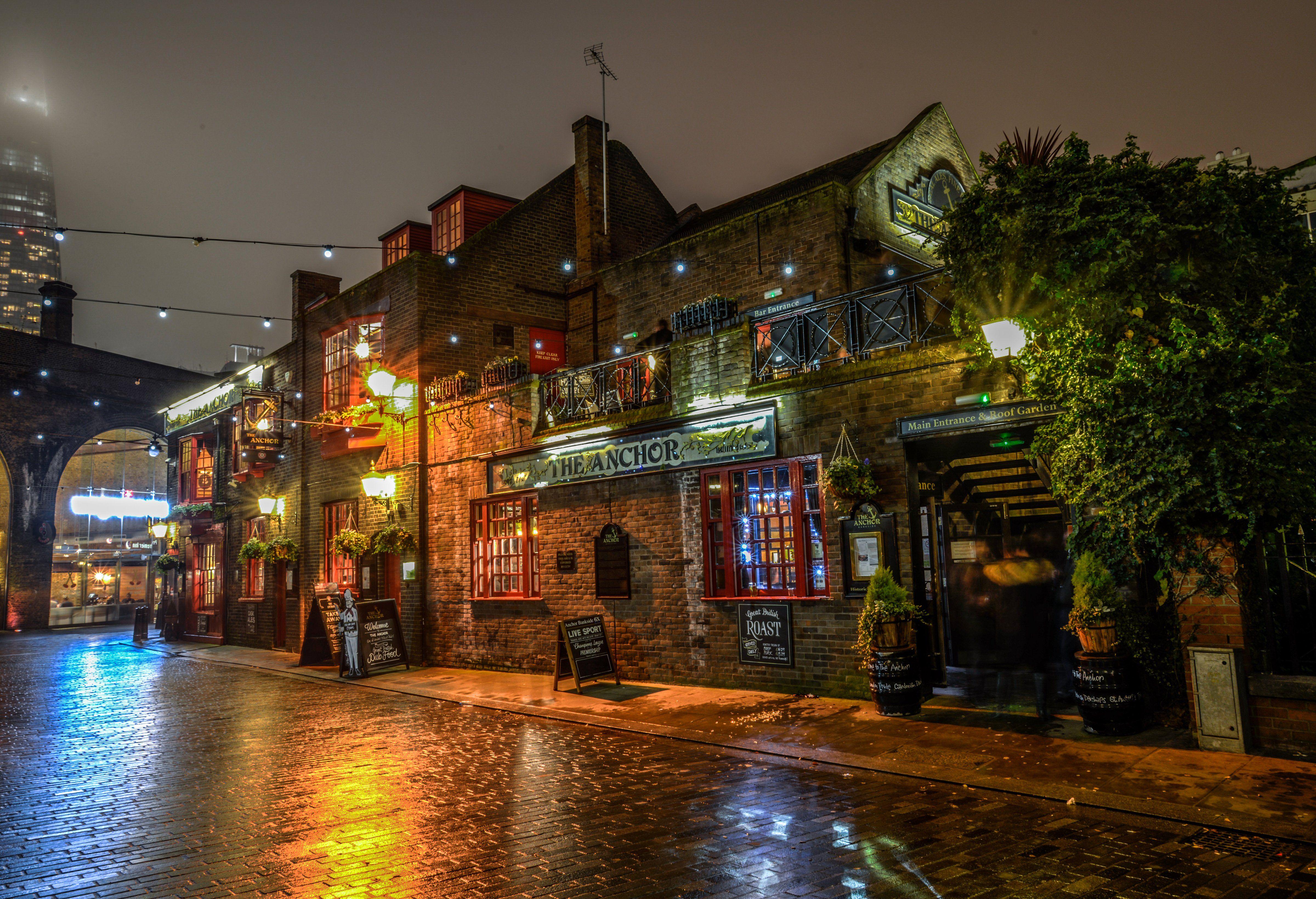 4800x3280 United Kingdom Houses London Street Night Street lights Cities wallpaperx3280