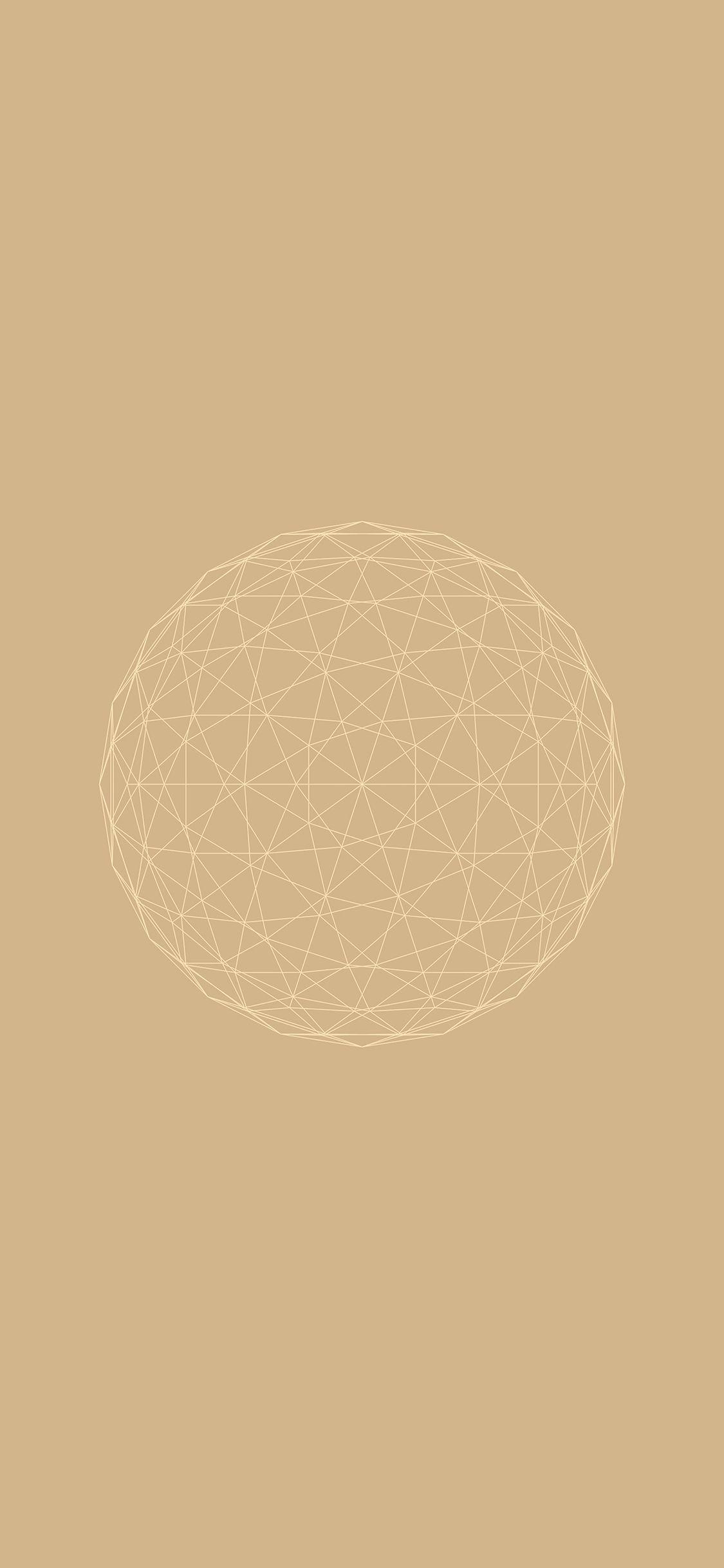 1125x2436 iPhone X wallpaper. line abstract circle 3D art gold