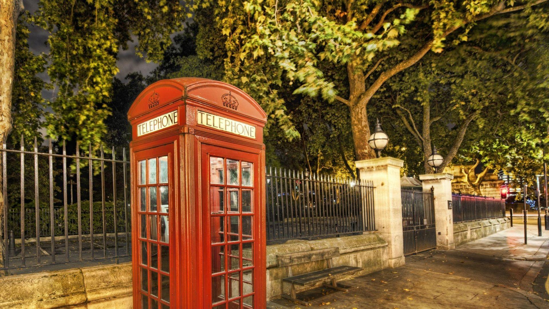 1920x1080 Download Wallpaper 1920x1080 london, city, street, phone booth