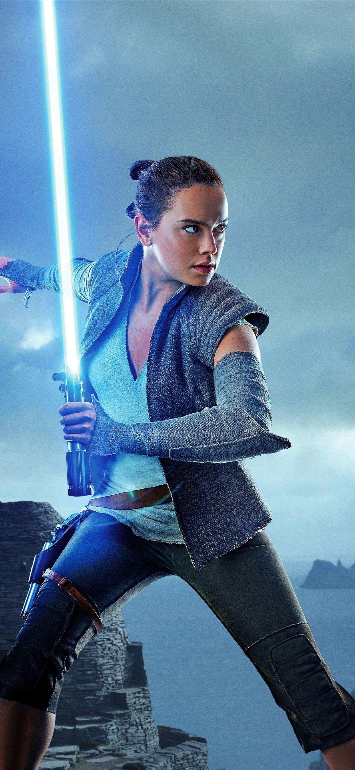 1242x2688 Star Wars: The Last Jedi, girl, laser sword 1242x2688 iPhone 11