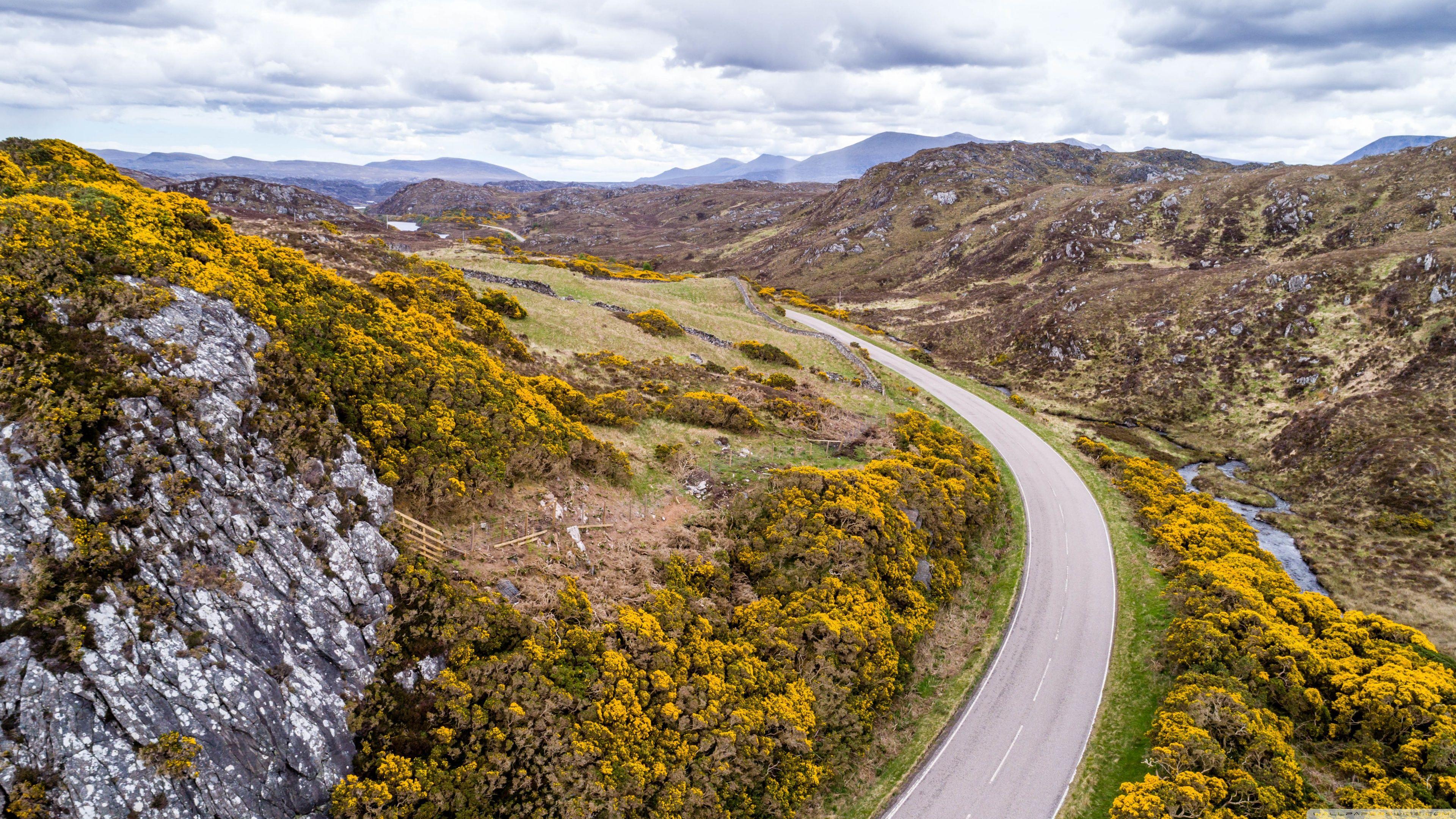 3840x2160 Sutherland Highlands of Scotland, Drone Photography Ultra HD