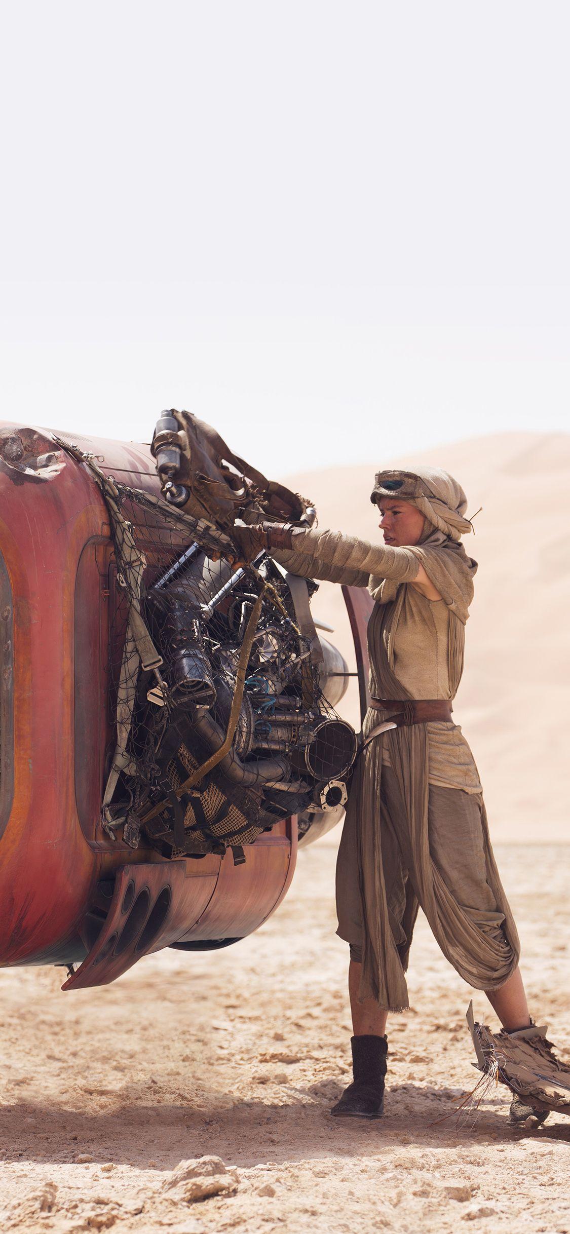 1125x2436 Starwars Force Awakens Art Rey Film