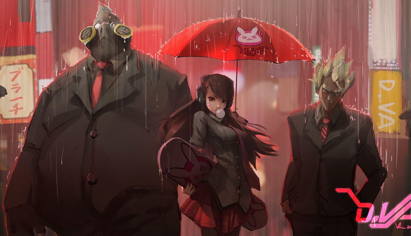 1336x768 Dva Junkrat And Roadhog Overwatch Artwork Laptop HD HD 4k
