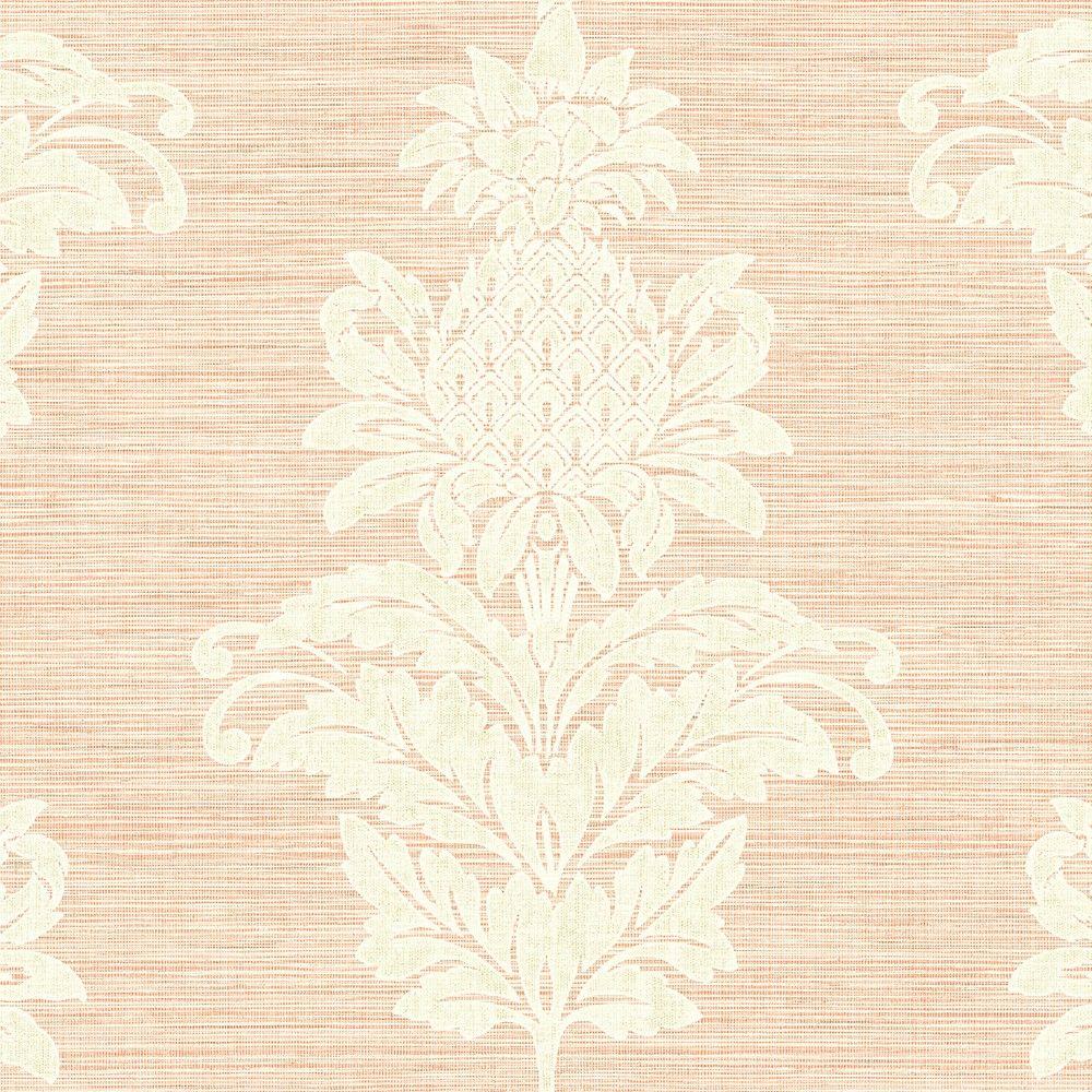 1000x1000 Brewster Wallpaper Pineapple Grove Pink Damask Wallpaper